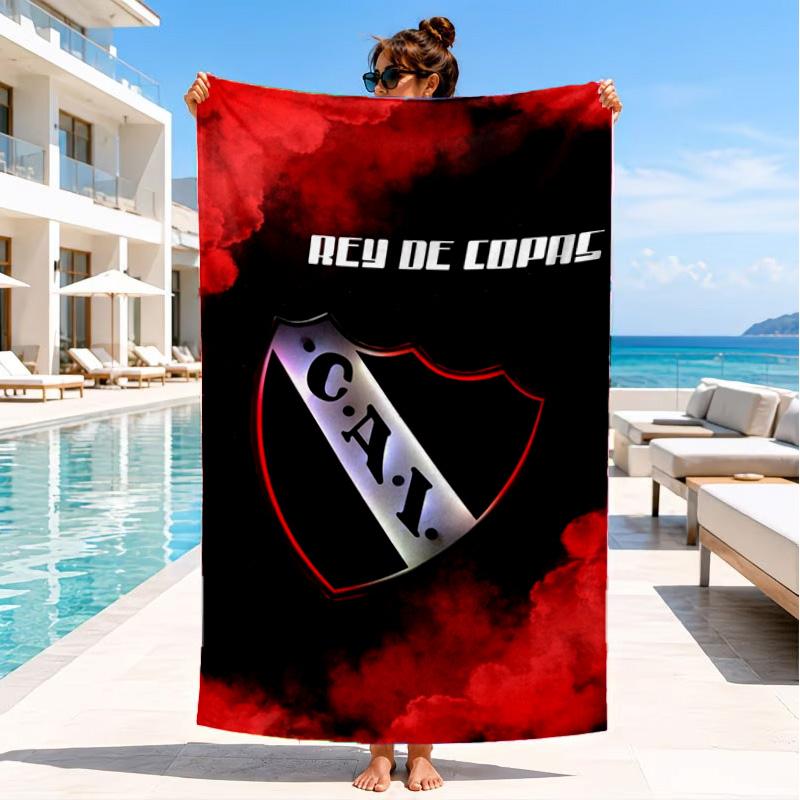 Club Atletico Independiente Beach Towel, Quick-drying, Easy to Care for, Suitable for Both Fitness and Beach Vacations,Sports Essential