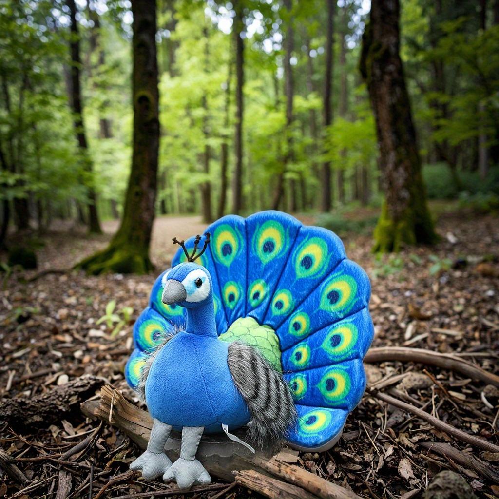Adorable Imitation Peacock Plush Toy Bird Home Decor Ornament Zoo Plush Doll Birthday Gift Holiday Present Friend Couple Gift Student Gift