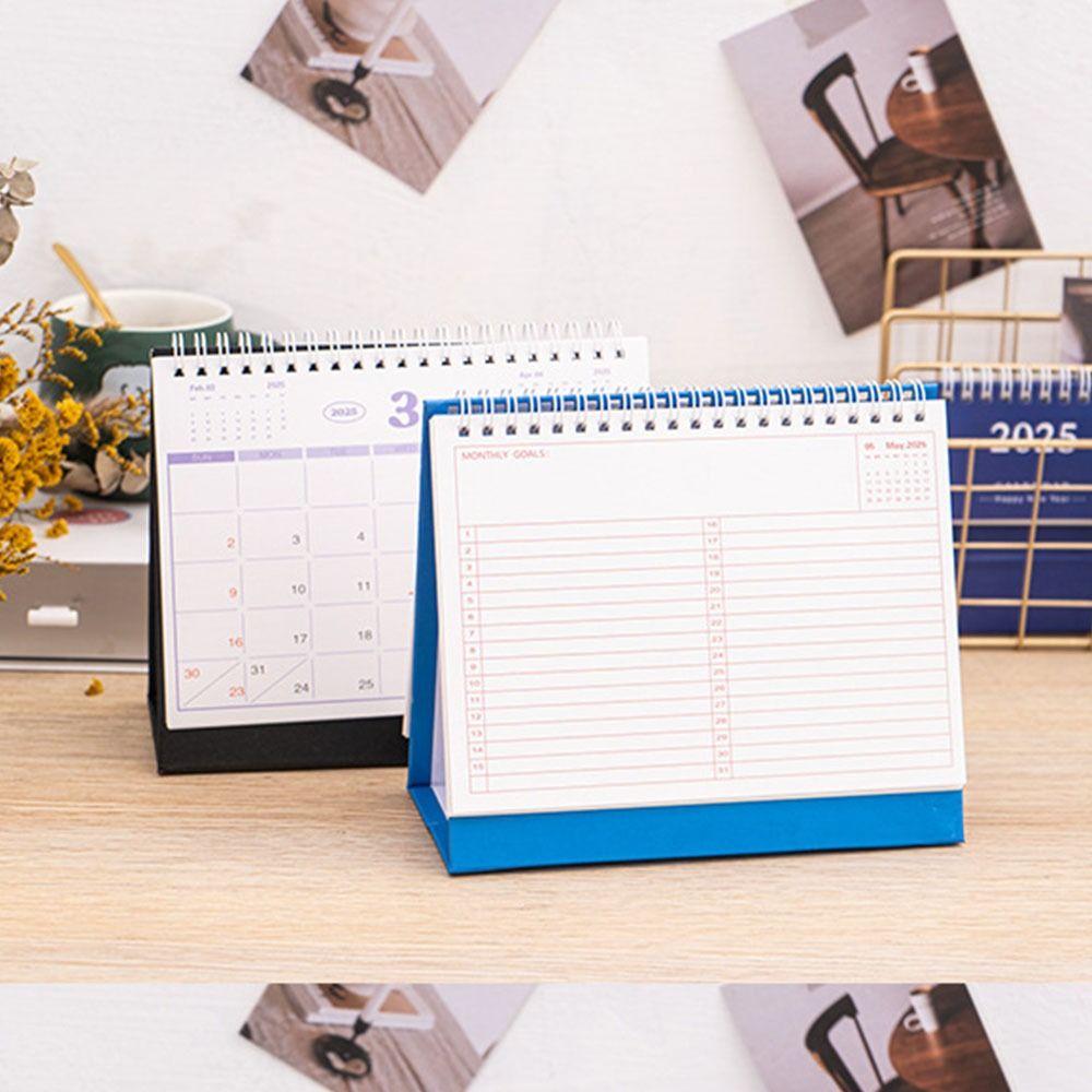 Daily Monthly Desktop Calendar Standing Flip Table Planner 2025 English Desk Calendar Gifts
