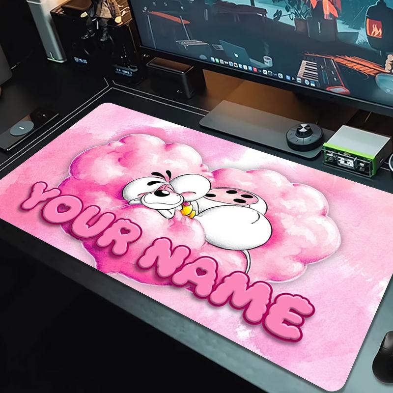 Custom Name diddl Mouse Pad Large Gaming Table Cushion Non-slip Laptop Tablet Big Mousepad XXL Mat Mini PC Playmat With Lock edge_XIA
