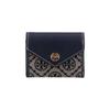 Tory Burch T Monogram Signature Pattern Cotton Wallet Small Women wallet Navy-Blue 165029-405