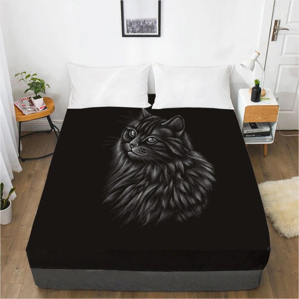 Наматрасник, простыня на резинке, простыни, постельное белье, простыня королевского размера, 90/150/160X200 см, черная змея