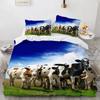 Пододеяльник с горной коровой размера кинг/квин, Комплект постельного белья с быком, забавный милый пододеяльник с травоядными для детей, мальчиков, девочек
