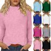 Women's Daily Casual Long Sleeve Mid Collar Top