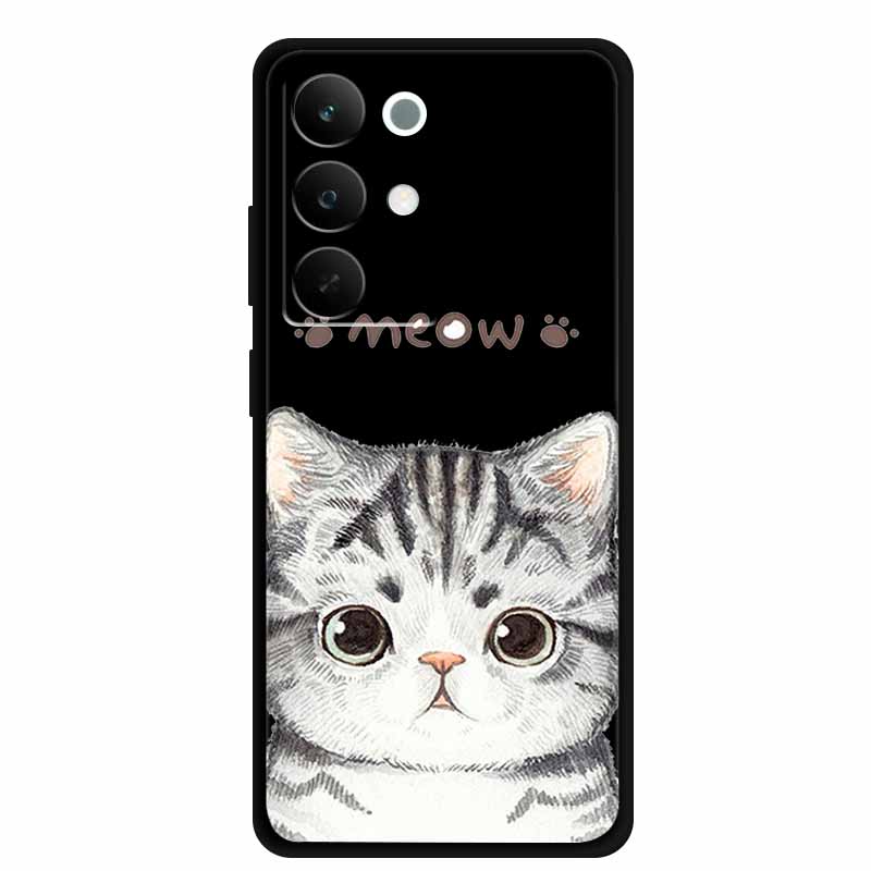 Black Silicone Case For Realme C85 Pro 2025 Case Cartoon Soft TPU Back Cover For Realme C85 5G Phone Case C 85 Pro Coque Funda