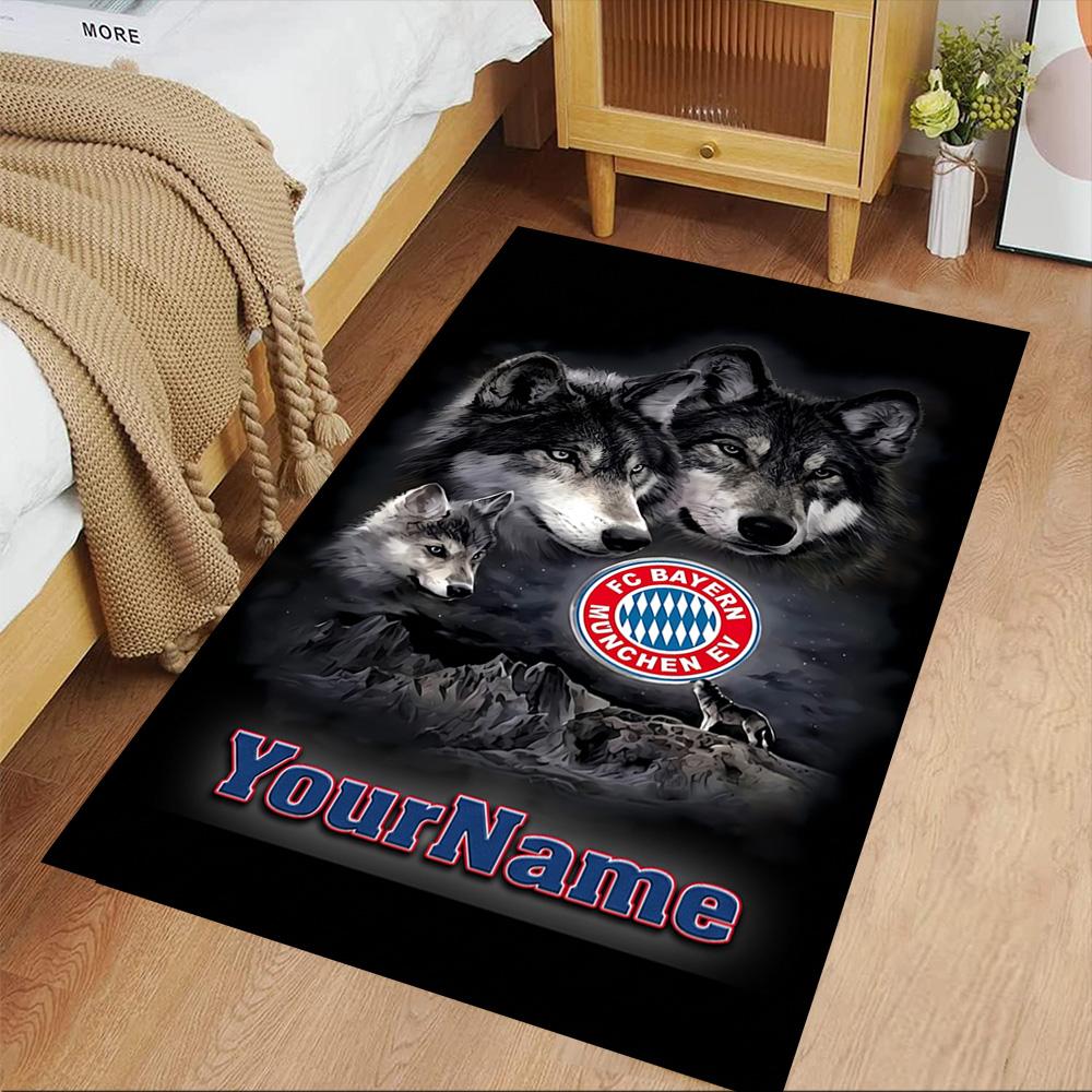 Bayern Munich Customized Name Area Rug Suitable for Living Rooms Study room Playrooms Entryway Anti-slip Rug Decorate Offices Gift for Festivals