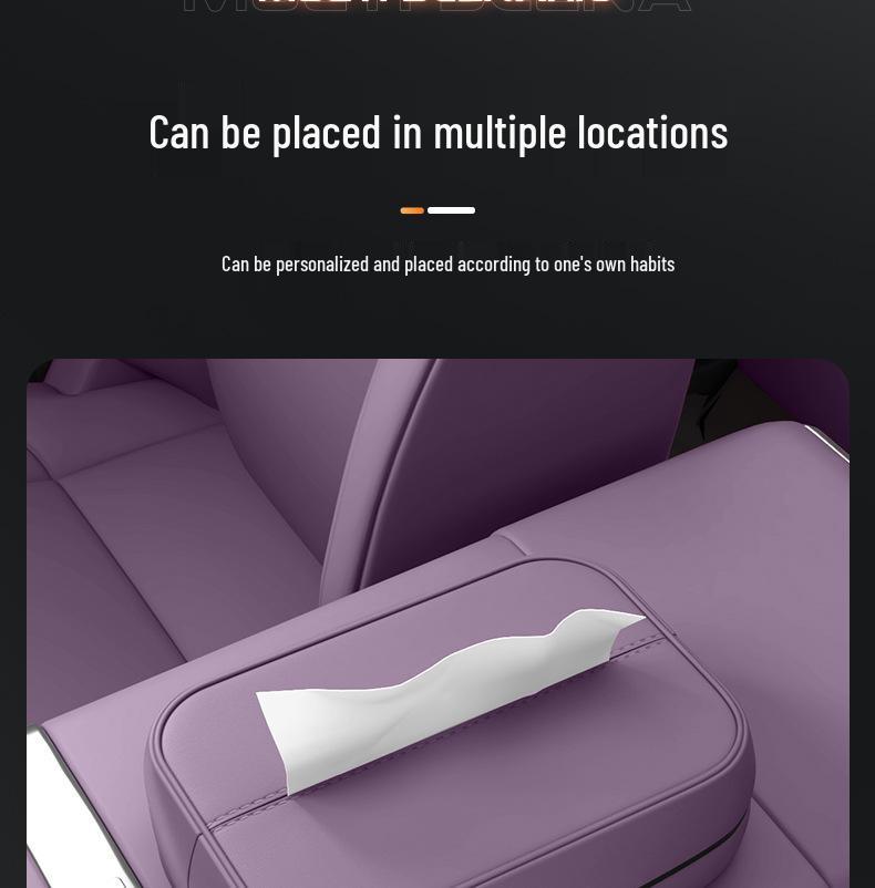 Deep Blue S07 Car Tissue Box: Fits 26 Models, Seat Backrest Hanging Design for Car Interiors.