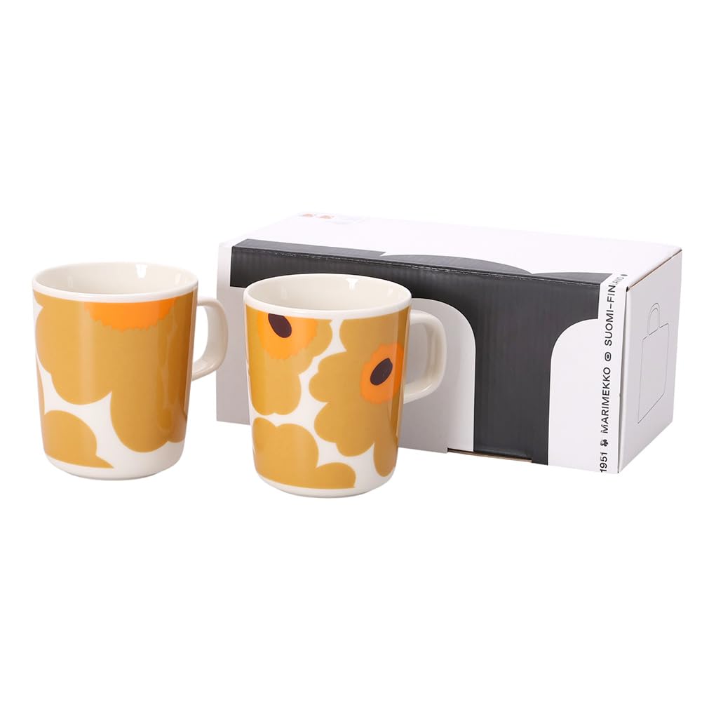 Кружки Marimekko OIVA UNIKKO, Набор из 2 штук, 250 мл, 74952 182, Карамельный [Параллельный импорт]