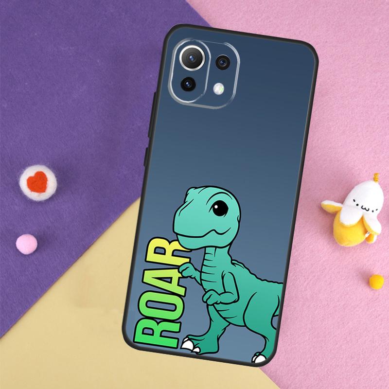 Милый Чехол-Динозавр Тираннозавр Для Xiaomi 15 Ultra 13 14 14T 11T 12T 13T Pro POCO X7 Pro X3 X5 X6 F5 F6 M6 Pro