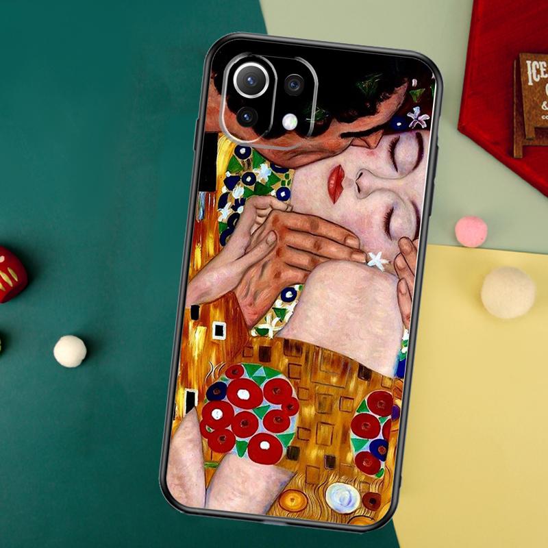 Gustav Klimt Kiss Art Case For Xiaomi 14T 13T 12T 11T Pro 13 14 15 Ultra POCO X6 Pro X3 X5 F5 F6 M6 X7 Pro Cover