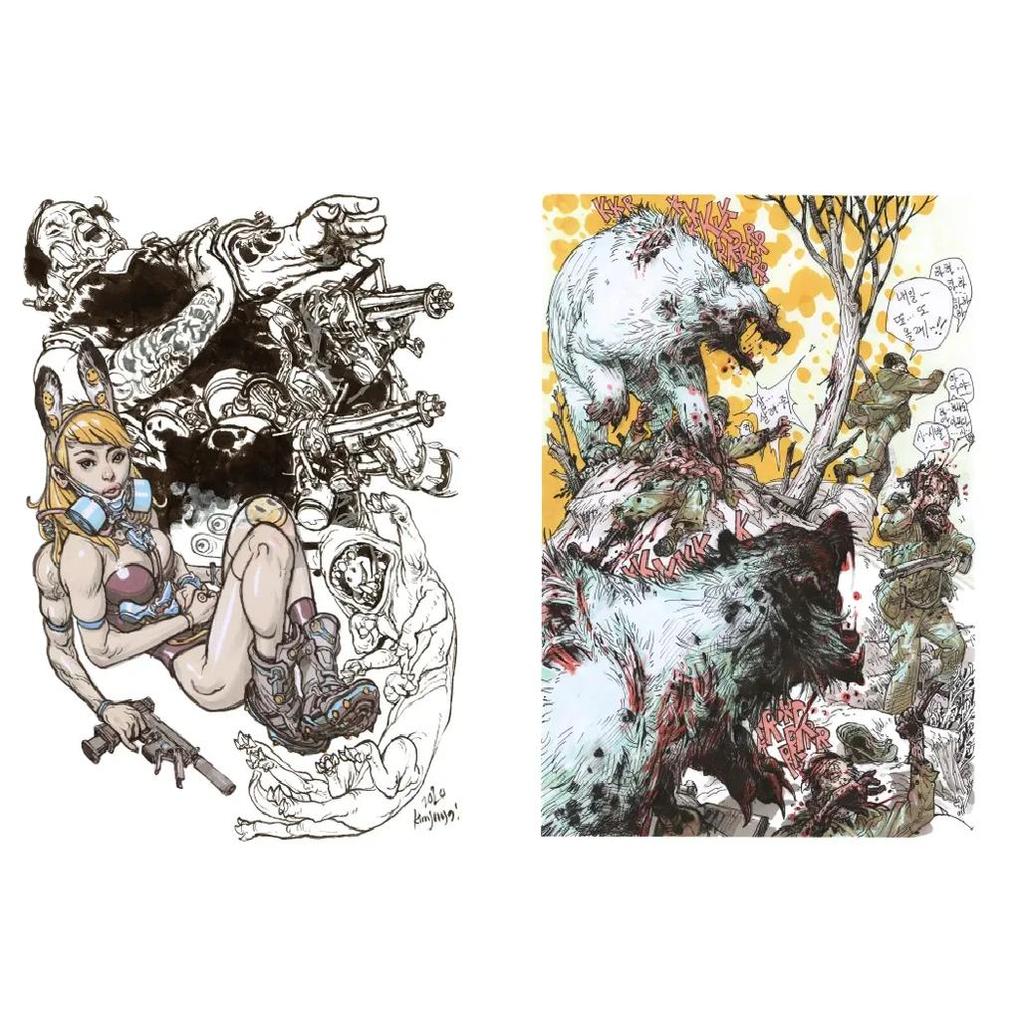 Книга иллюстраций 2022 Коллекция эскизов, Ким Чон Ги, издание на английском языке