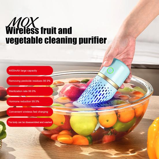 Waterproof Food Purifier Portable Fruit Vegetable Cleaner, Cordless for Produce Meat Washing Device And Seafood, IPX7 Home Kitchen Electric