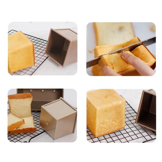 Water Cube Mold Box Non-Stick Bread Toast Lid with Sliding Kitchen Baking