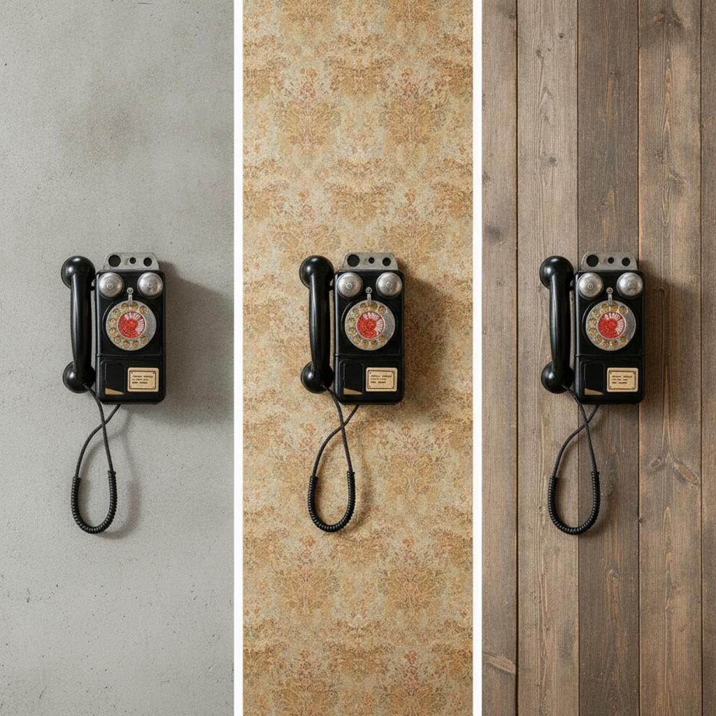 Vintage Telephone Decor Nostalgic Retro Wall Phone Accessory Classic