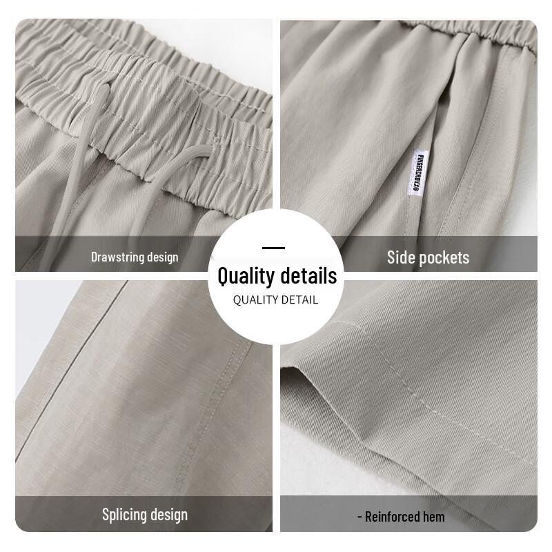 Fingercroxxit Men's Lyocell Straight-Leg Casual Pants