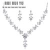 RUI RUI YU Женский Свадебный уникальный комплект ювелирных изделий Элегантное модное ожерелье из бриллиантового сплава + комплект серег