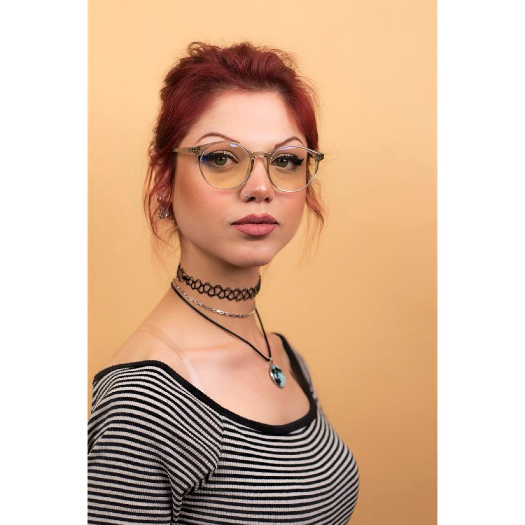 Unisex Bone Brown Blue Light Protected Screen Glasses (computer Screen Glasses)