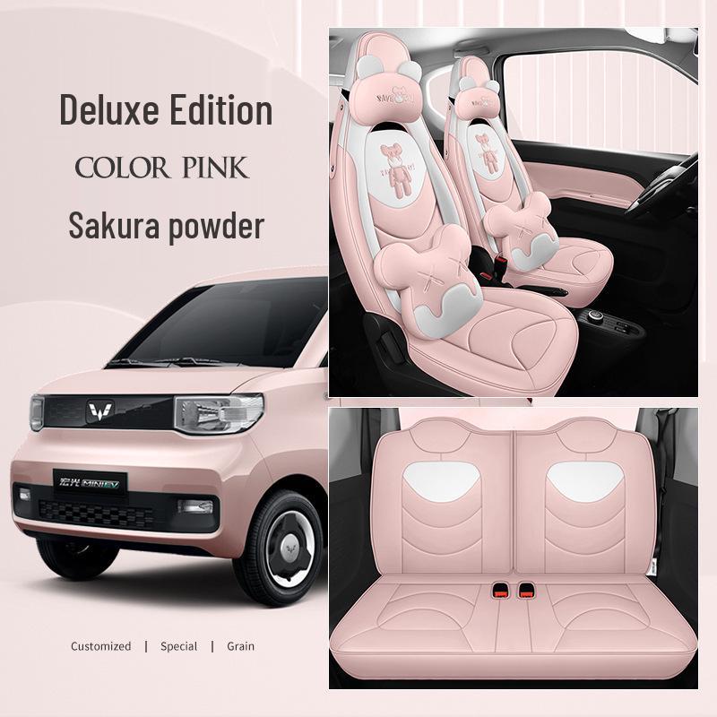 Wuling Hongguang Mini EV Leather Cartoon Car Seat Cushion