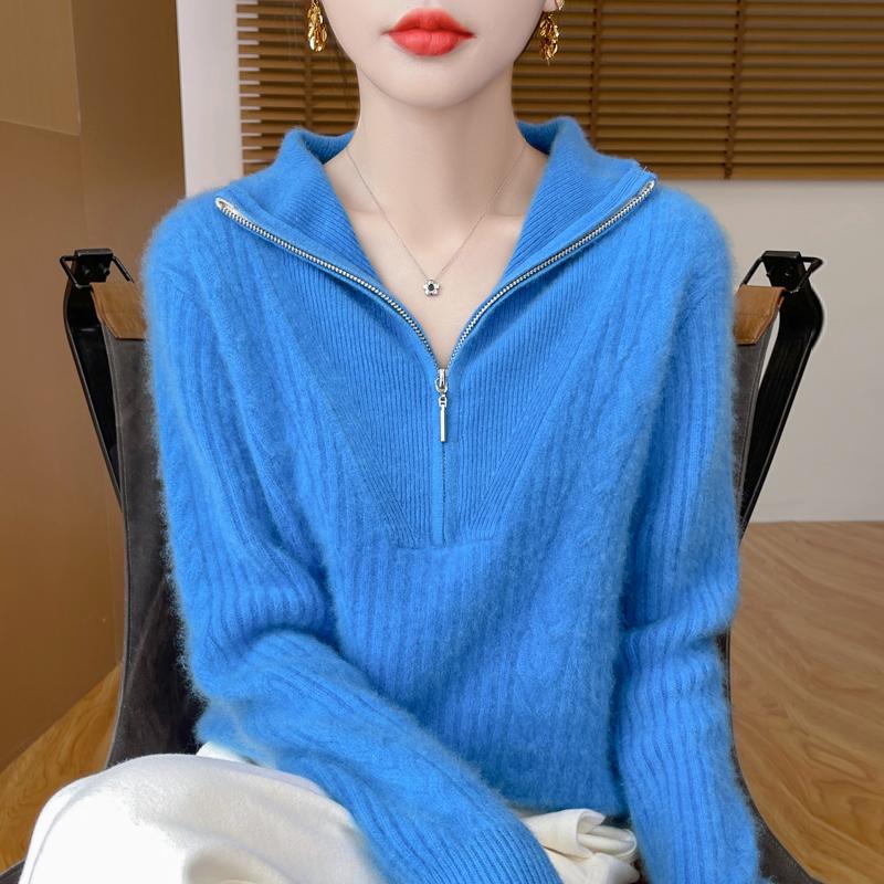 Женский кашемировый свитер Qinghe кашемир 30% кашемир 70% шерсть осенне-зимний пуловер теплый и модный
