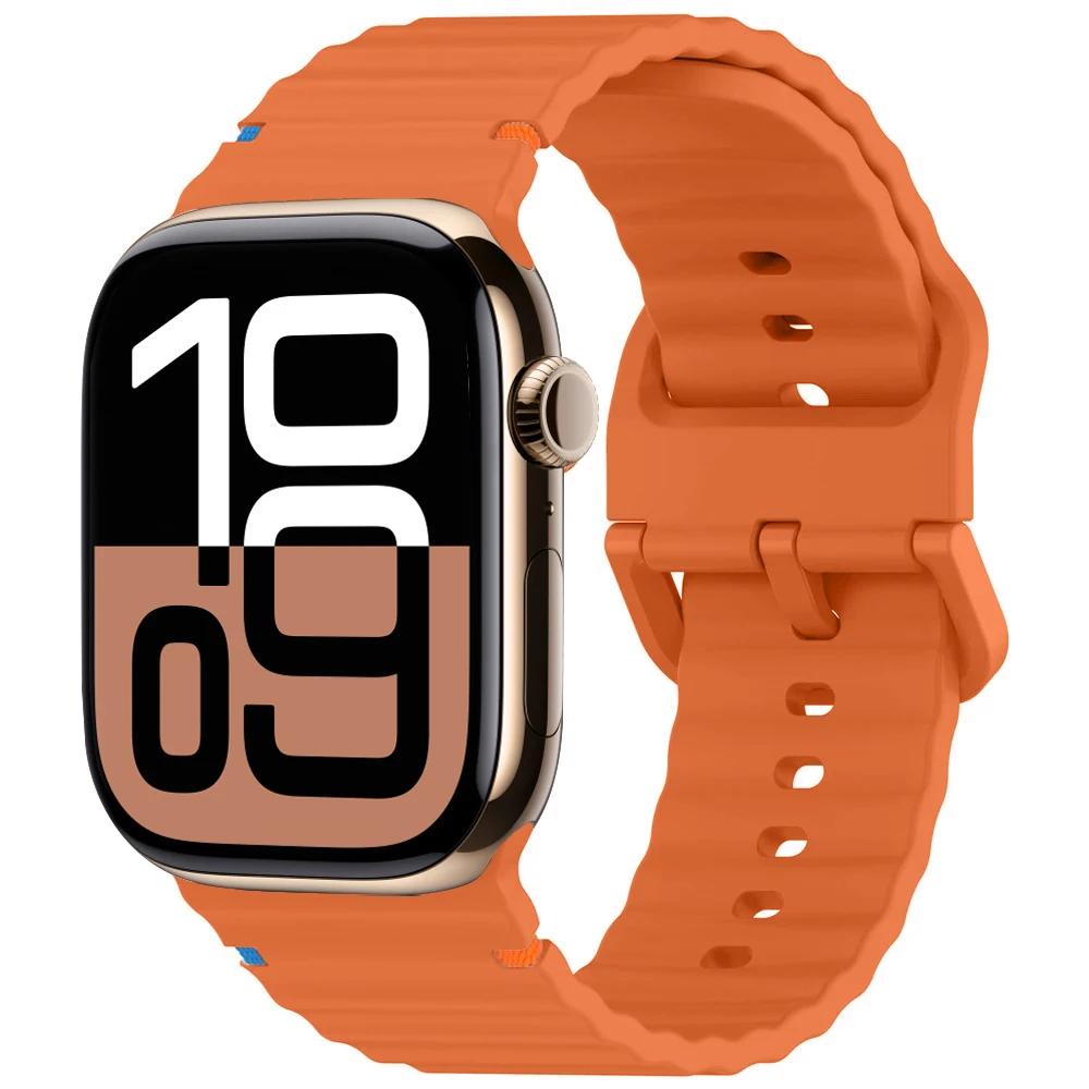 Спортивный силиконовый ремешок, совместимый с Apple Watch Series 11 46мм 42мм Ultra 3/2/1 49мм 45мм 40мм 41мм 44мм 38мм Series 10 9 8 7 6