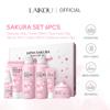 Sakura Face Wash Serum 6pcs/Set Skin Care Gift Box Brighten Skin Tone Moisturizer Anti-aging
