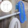 2Pcs Pool Pole Hook Heavy Duty Aluminum Alloy Screw Mount Skimmers Leaf Rakes Nets Pool Supplies Hanger Outdoor Garden Accessories