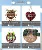 Heart-Shaped Wooden Hanging Sign - Home Decoration Pendant & Creative Message Board