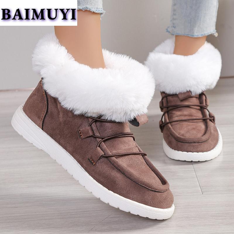 Меховые балетки на платформе женские хлопковые ботинки повседневная обувь 2025 тренд новые дизайнерские зимние уличные кроссовки ботильоны спортивные женские ботинки
