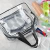 4PCS Large Toy Storage Bags Multi-purpose Zipper Transparent PVC Waterproof Suitcase, Suitable for Building Blocks
