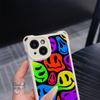 Мягкие чехлы для телефонов Ae88 Lovely Smiley Art для iPhone 16 15 14 13 12 11 Pro Max XR с ремешком на запястье, защитной крышкой для углов