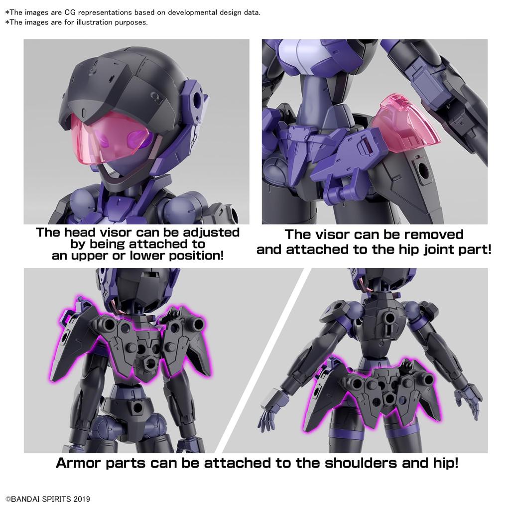 BANDAI SPIRITS Пластиковая модель Achelby масштаба 30MM EXM-H15E (ТИП-Е) 1/144 с цветовой кодировкой