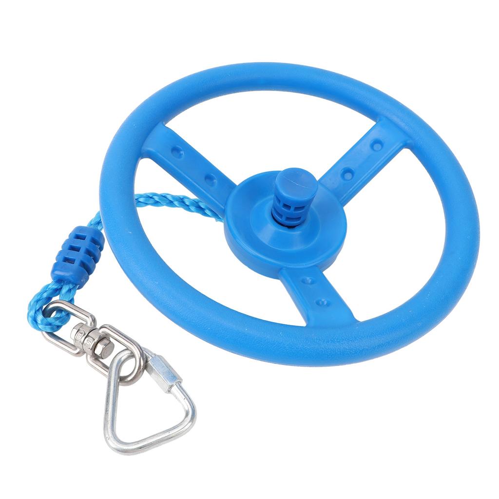 Kids Gym Rotating Wheel Portable Swing Monkey Wheel Set with Rope for Outdoor Indoor Park Blue