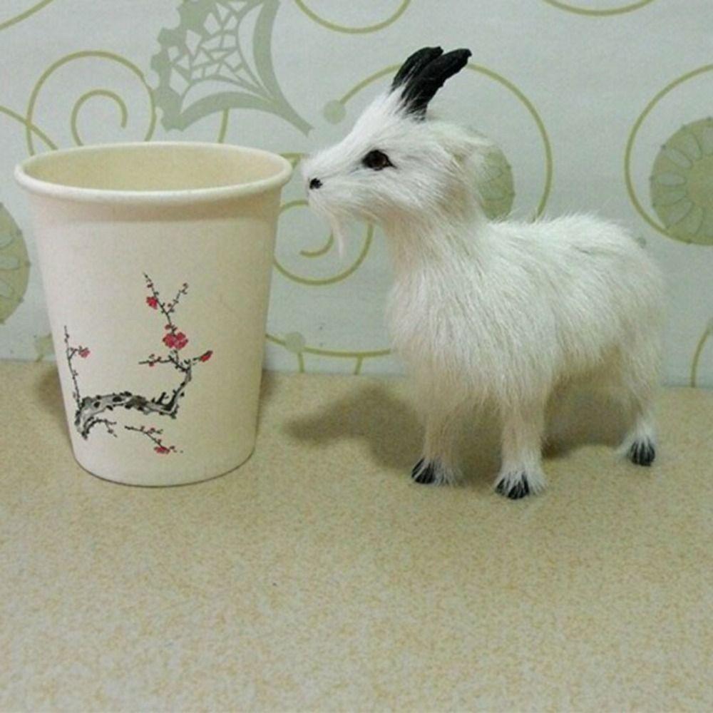 Simulation Goat Plush Toys Creative Goat  Figurine Ornament Goat Plush Doll  Farm
