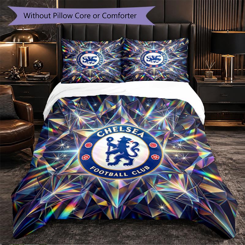 Набор постельного белья Chelsea FC, 3 предмета, мягкая микрофибра, пододеяльник с наволочками для спальни