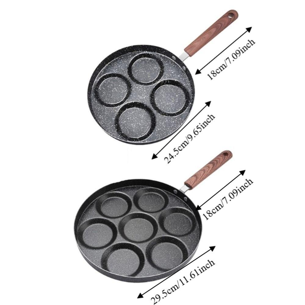 Round Breakfast Egg Pan 4/7 Hole Egg Cooker Multi-functional Egg Frying Pan Restaurant