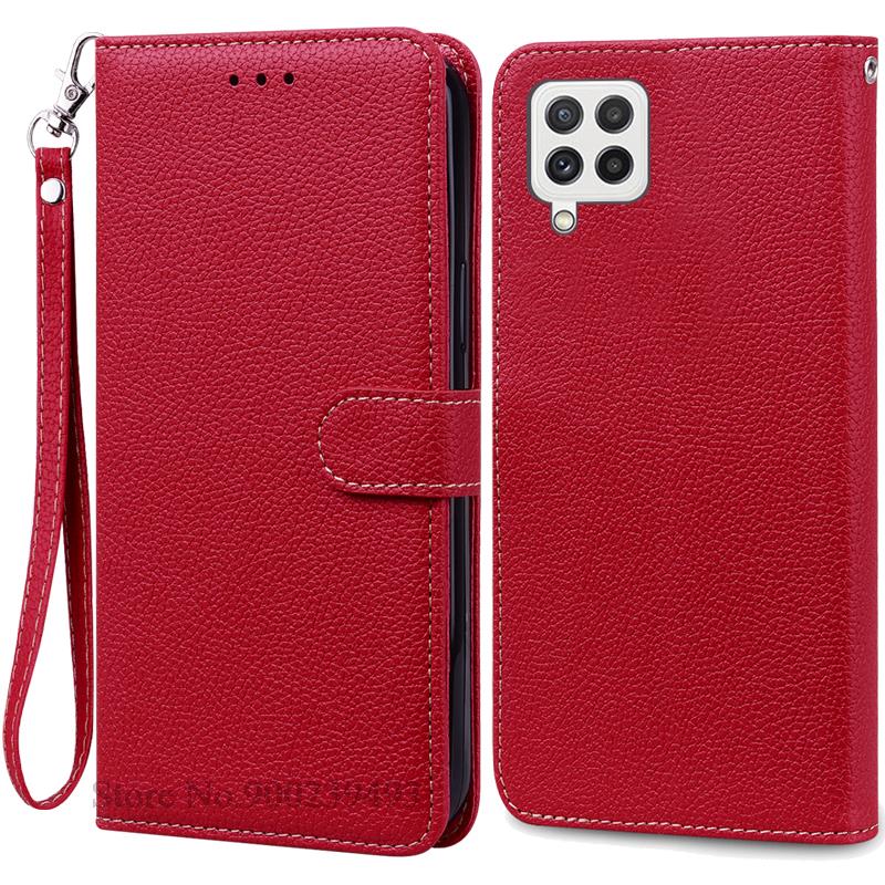 M32 4G Case For Samsung Galaxy M32 Case Leather Wallet Flip Case For Samsung M32 M 32 SM-M325F Case Soft Silicone Cover Fundas