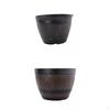 2Pcs Rustic Style Resin Barrel Er Pot Large Indoor Round Planter Plant