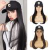 Synthetic Long Straight Wavy Hair Baseball Cap Hair Extensions Adjustable Hat For Women Cosplay Wear