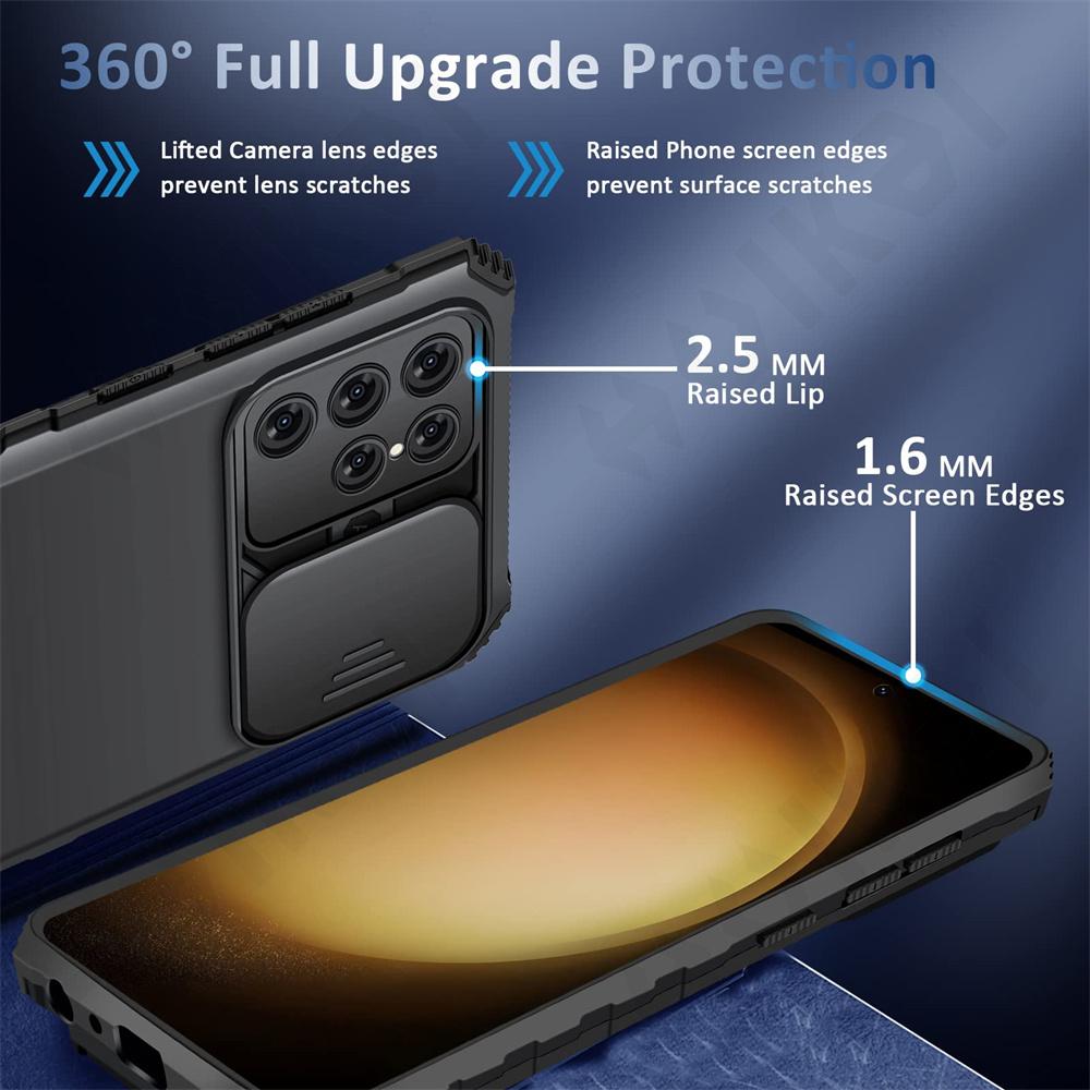 Чехол для Samsung S23 S22 Ultra S21 S20 FE Galaxy A53 A23 A73 A33 противоударный телефон военного класса с защитным чехлом на подставке