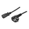 Cordon D'alimentation Bipolaire Schuko CEE7 Vers IEC 320 C13 De 1,8 M Pour PC - Noir