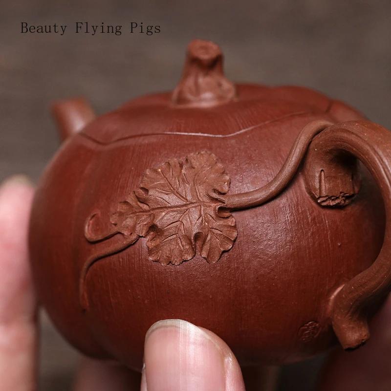 10.7X5.9CM креативный ручной работы фиолетовый глиняный горшок, оригинальная шахта, старая секция тыквы, чайный сервиз, чайник кунг-фу