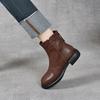 Martin Boots Flat Short Boots Casual Leather Boots Cotton Boots