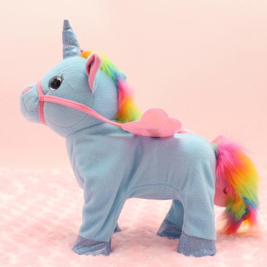 Yousheng Electric Плюшевая Игрушка Летающая Лошадь с Веревкой Поющая Ходячая Лошадь Плюшевая Игрушка для Малышей Мальчиков Девочек Интерактивная Имитация Чучело Животное Игрушка