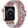 Эластичный нейлоновый ремешок для часов, совместимый с iWatch, регулируемый ремешок с леопардовым принтом для Apple Watch Series 10 9 8 7 SE3 49 мм 46 мм 45 мм 44 мм 42 мм 40 мм 41 мм