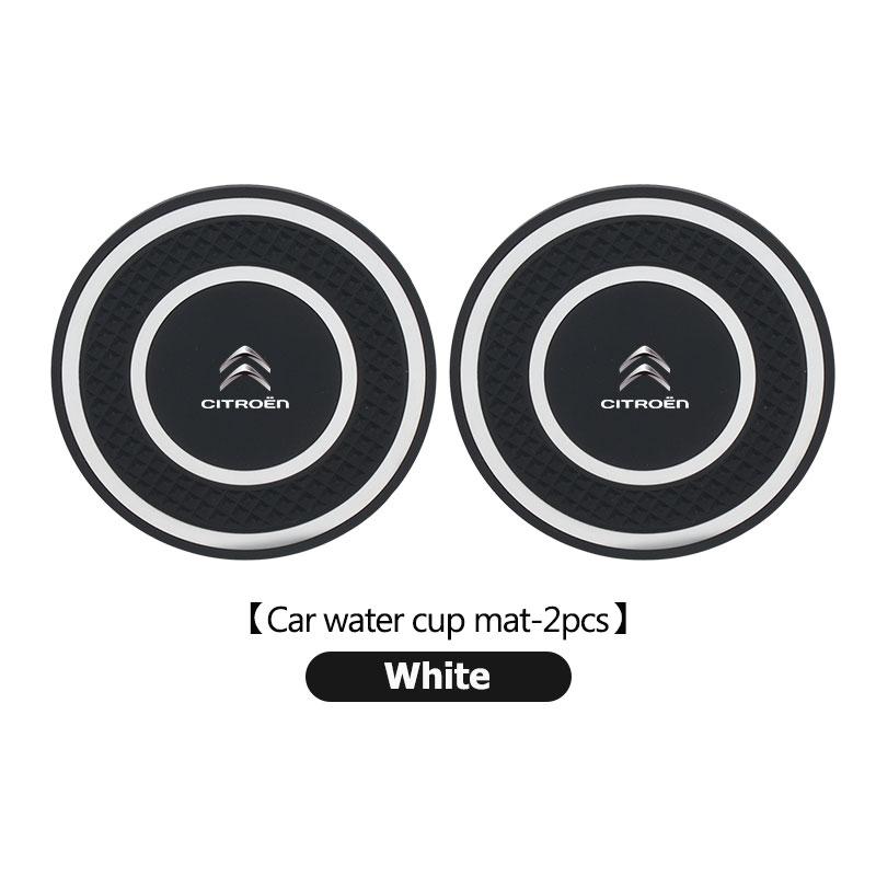 2pcs Car Cup Holder Anti Slip Insert Coasters Pad Bottle Holder For Citroen C4 C3 C5 C1 C2 C6 VTS C4L DS3 DS4 DS5 Grand Berlingo aiu256