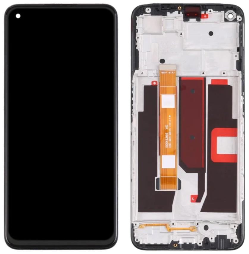 LCD Display + Touchscreen OPPO A74 5G CPH2197 (Refurbished) Black Frame