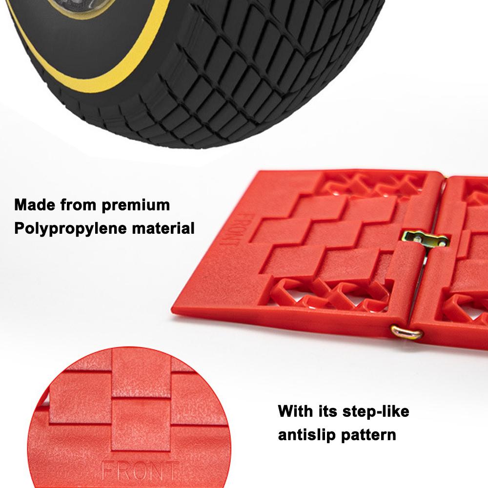 Car Recovery Traction Board Foldable Off-Road Vehicle Escape Track Mat Anti-Slip Tire Ladder for