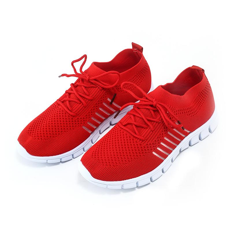 Женские сетчатые повседневные спортивные туфли на шнуровке, размер 35–45, дышащая обувь для бега, кроссовки