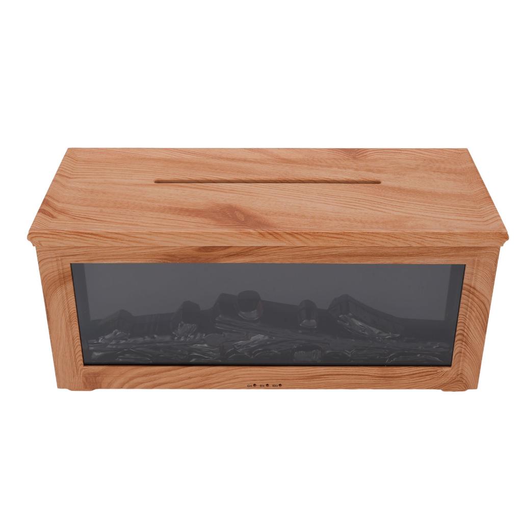 180ml Water Tank Wood Grain Fireplace Aromatherapy Diffuser Simulation Flame Humidifier Essential