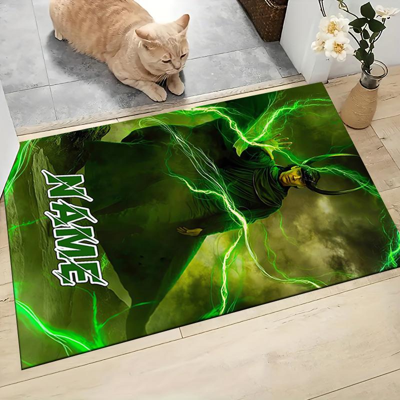 Custom Name "Powerful Dark Sorcerer" Carpet Rug Customizable Soft Washable Anti-Slip Home Living Room Sofa Mats Personalized Rug. 0909151